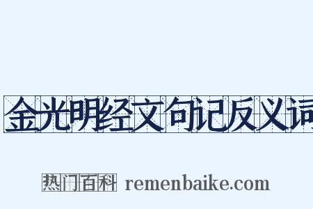 金光明经文句记反义词是什么意思的图片